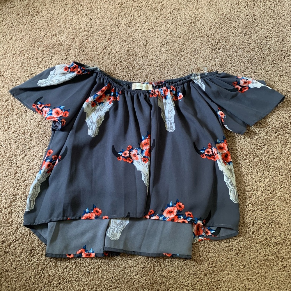 Off Shoulder Crop Top